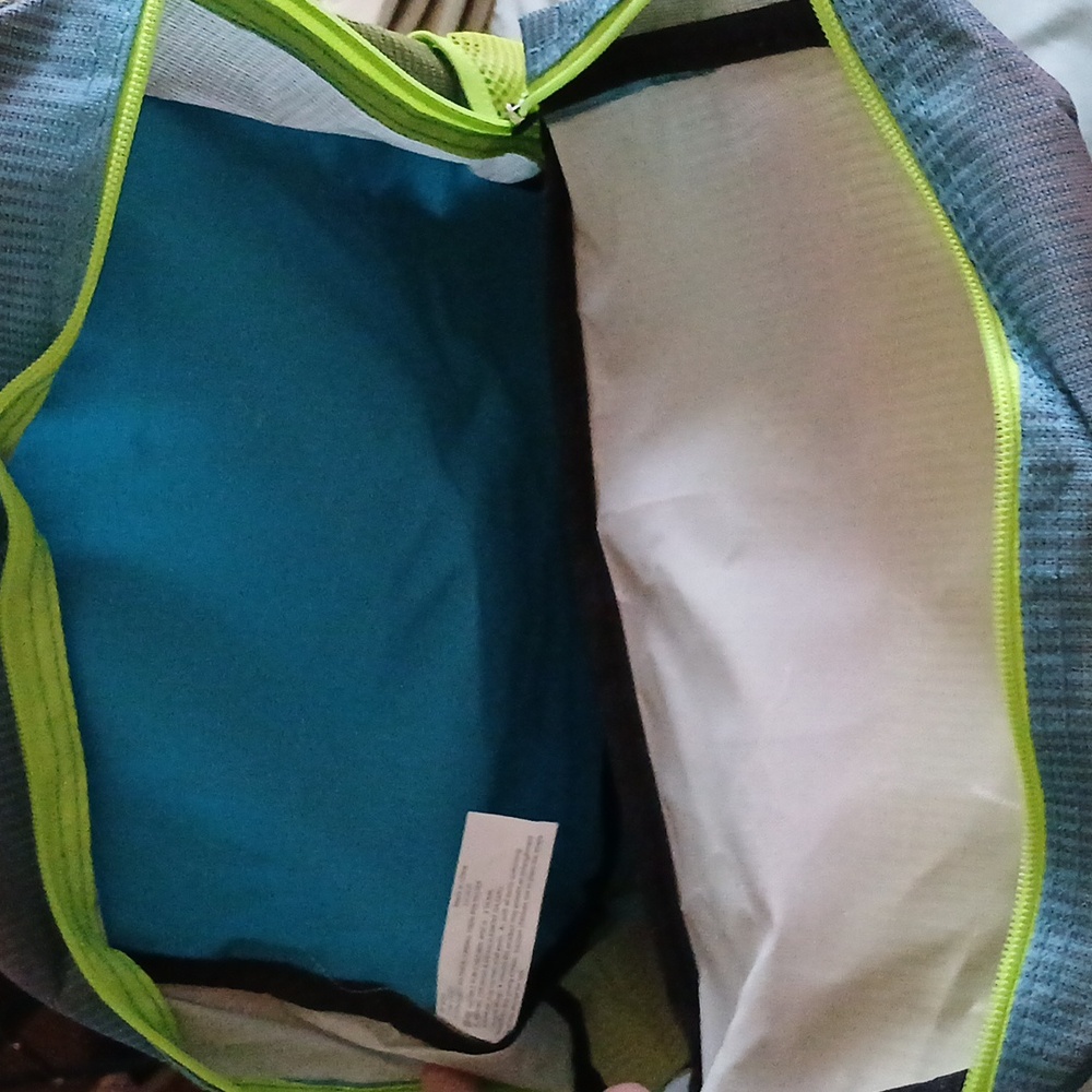 NWT Colorful Backpack Green, Blue, and Purple - Picture 3 of 5